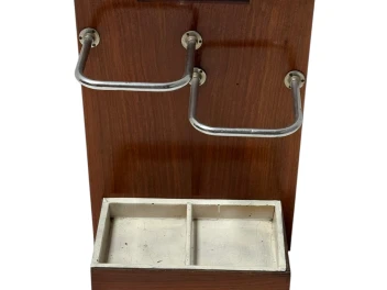 Walnut Art Deco Modernist Umbrella Stand, 1930s